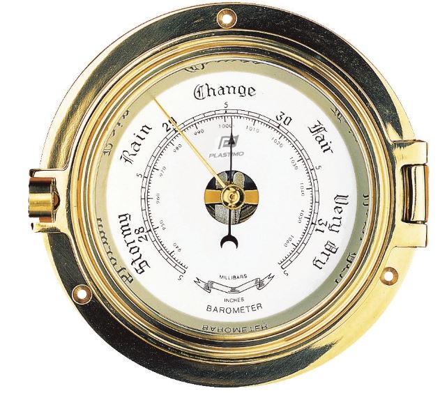 Baromètre 4.5" Laiton massif avec ouverture par capot (31230)