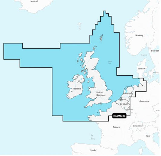 010-C1271-20 EU628L CARTE GARMIN NAVIONICS + EUROPE LARGE ROYAUME UNI - IRLANDE - PAYS BAS.
