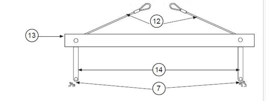 Barre d'accouplement renforcée Hobie Cat Advence (tendon) - 12662200