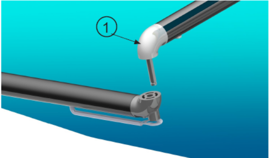 Embout barre d'accouplement Hobie car T1 - T2 37561203 - 12501396